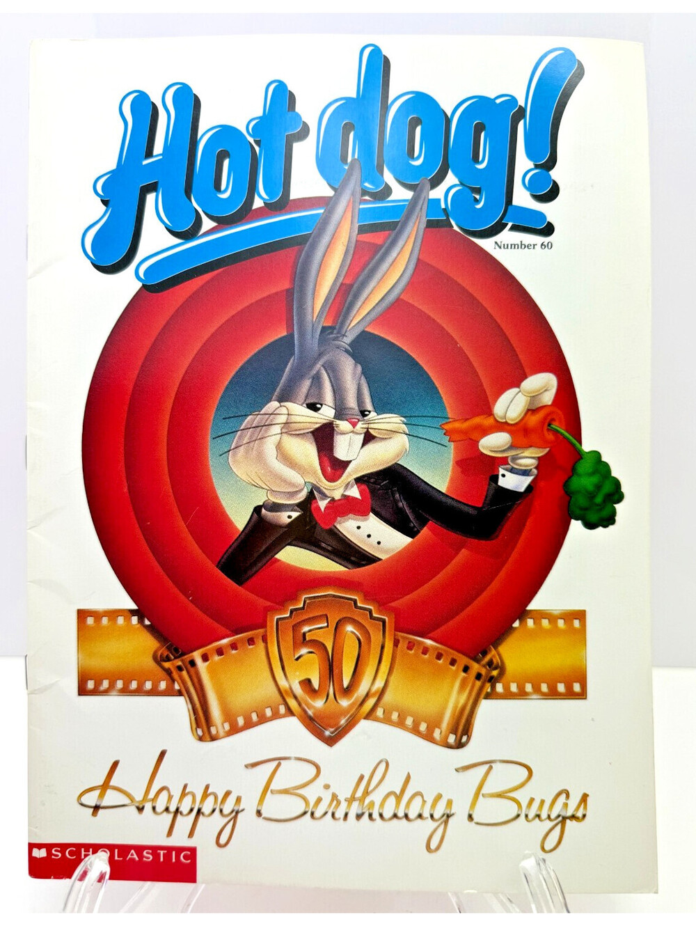 Vtg 1990 Hot Dog Magazine Scholastic Happy 50th Birthday Bugs Number 60